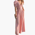 Women’s Puff Sleeve Jumpsuit with Back Zip
