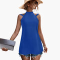 Women's Sleeveless High-Neck Tunic Top