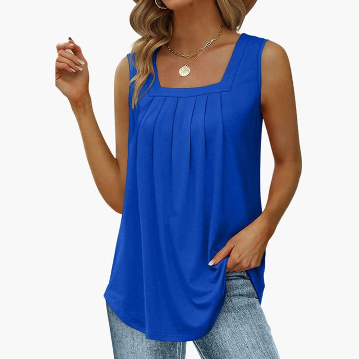 Women's Sleeveless Square Neck Blouse Top