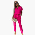 Women’s Straight Leg Jumpsuit with Structured Upper