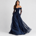 Women’s Strapless Mesh Maxi Dress for Elegant Evening Wear