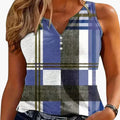 Women's Top with V-Neck and Button Detail