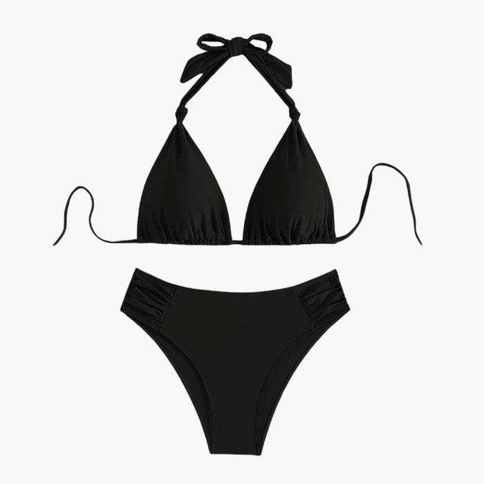 Women’s Triangle Bikini Set with Adjustable Tie Closures