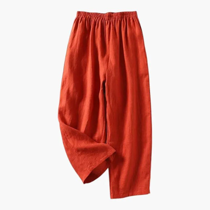 Women's Trousers with Elasticated Waistband and Side Pockets
