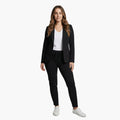 Women’s Two-Piece Blazer Set – Notched Lapel Jacket and Ankle-Length Trousers