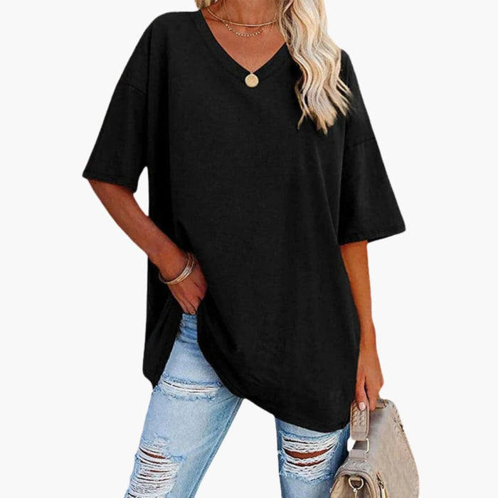 Women’s V-Neck T-Shirt with Short Sleeves