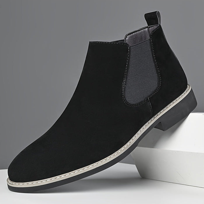 Men's Chelsea Boots with Elastic Gussets Pull Tab