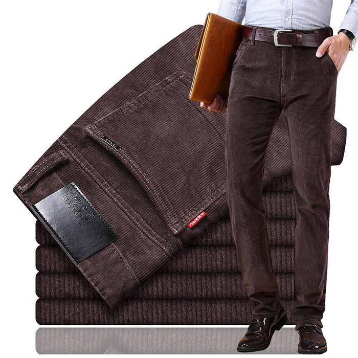 Men's Corduroy Trousers with Classic Five-Pocket Styling