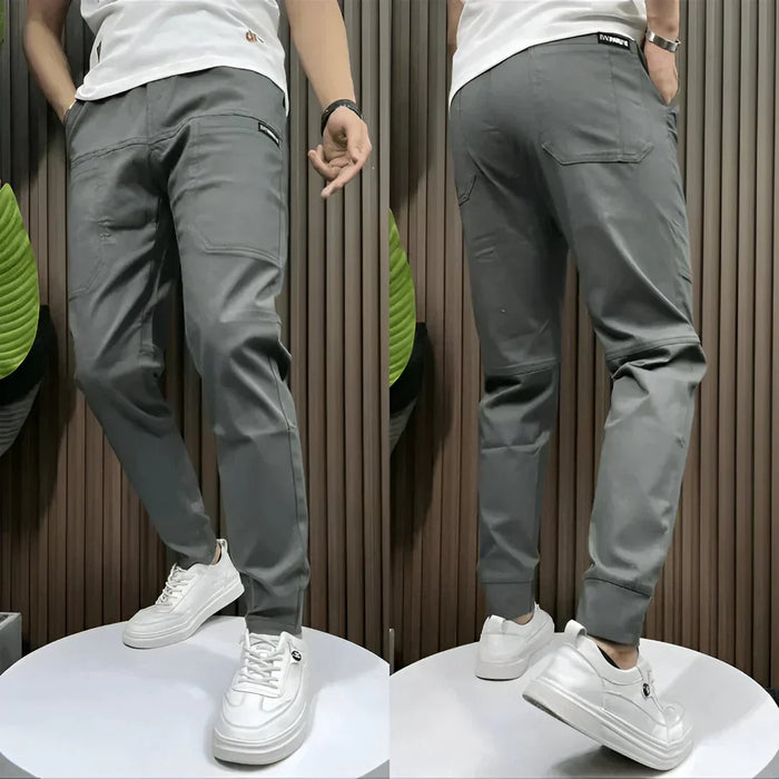 Men's Cargo Trousers Elastic Waist Multi-Pocket