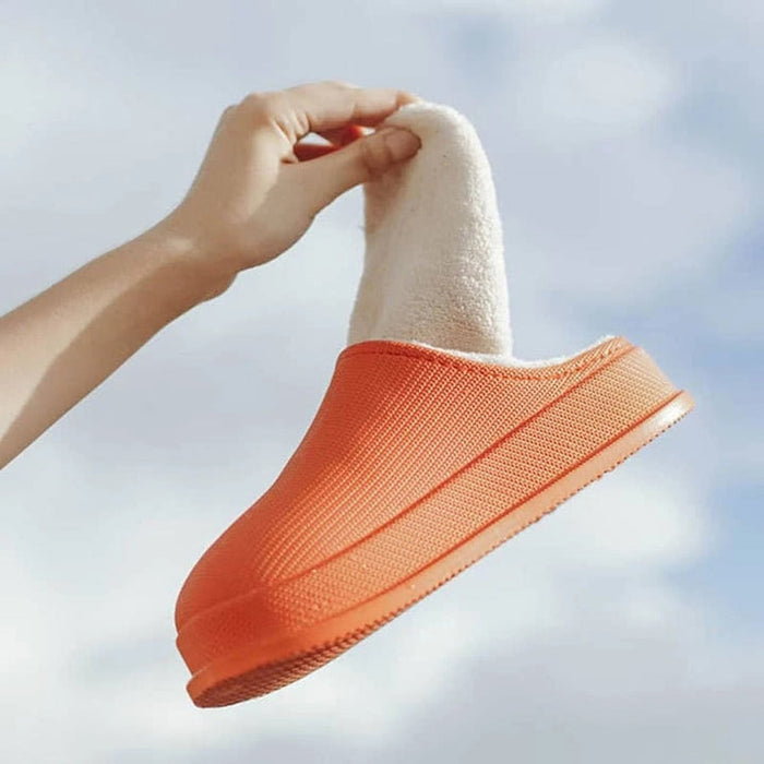 Indoor Outdoor Slippers with Soft Lining and Zip Design
