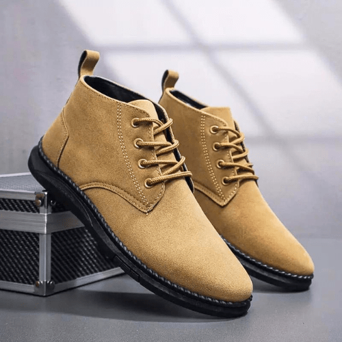 Men's Chukka Boots Lace-Up Ankle Boot with Pull Tab